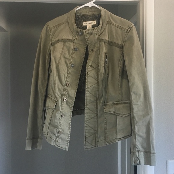 New Anthropologie Marrakech Green Utility Jacket - Picture 1 of 8